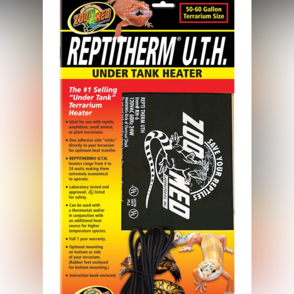 BNIB 50-60 GALLON TANK SIZE REPTITHERM U.T.H. (Under Tank Heater) UNOPENED